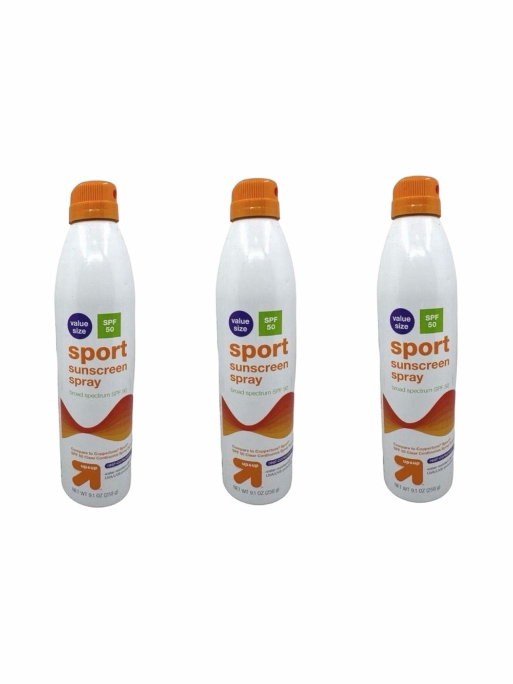UP&UP Sport Continuous Sunscreen Mist - SPF 50 - Water Resistant - 3 Bottles